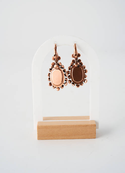 Boucles d’oreilles ornement oxyde de zirconium rose KONPLOTT femme