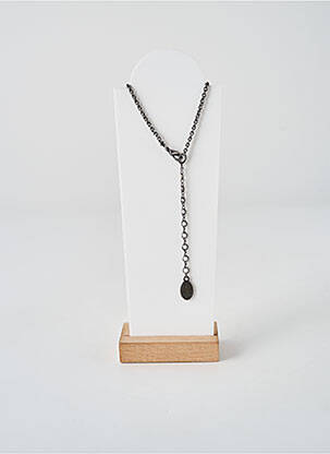 Collier matériaux métal noir KONPLOTT femme