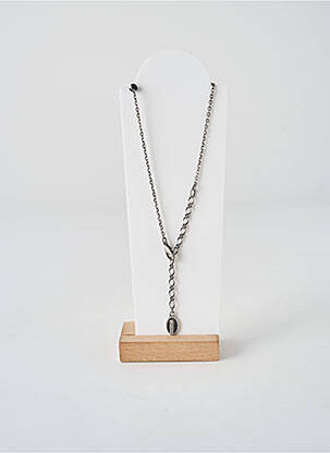 Collier ornement oxyde de zirconium noir KONPLOTT femme