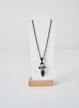Collier ornement oxyde de zirconium noir KONPLOTT femme
