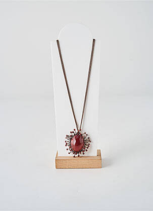 Collier ornement oxyde de zirconium rouge KONPLOTT femme