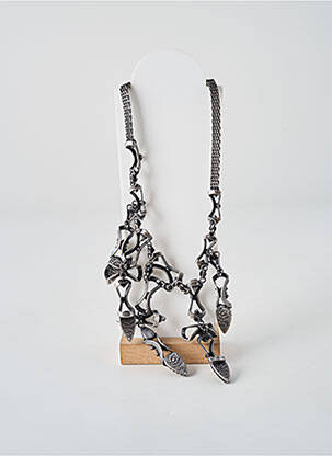 Collier ornement oxyde de zirconium noir KONPLOTT femme