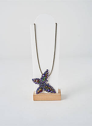 Collier ornement oxyde de zirconium violet KONPLOTT femme