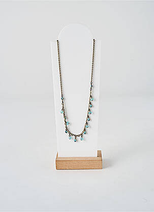 Collier ornement oxyde de zirconium bleu KONPLOTT femme