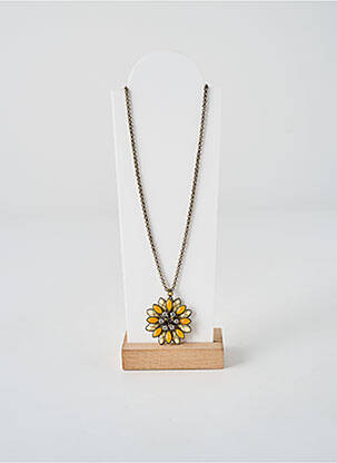 Collier ornement oxyde de zirconium jaune KONPLOTT femme