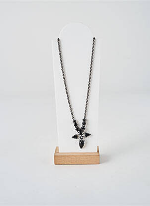 Collier matériaux métal noir KONPLOTT femme