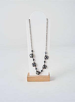 Collier ornement oxyde de zirconium noir KONPLOTT femme