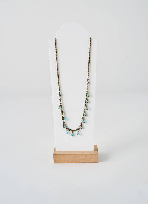 Collier ornement oxyde de zirconium bleu KONPLOTT femme