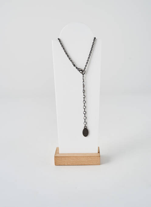 Collier matériaux métal noir KONPLOTT femme