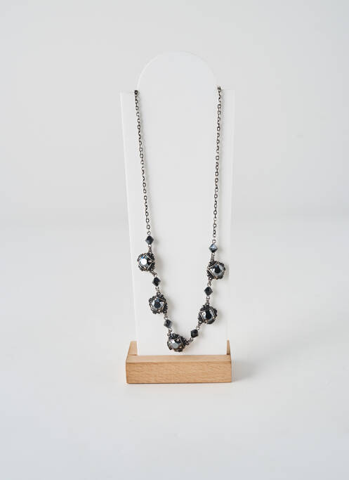 Collier ornement oxyde de zirconium noir KONPLOTT femme