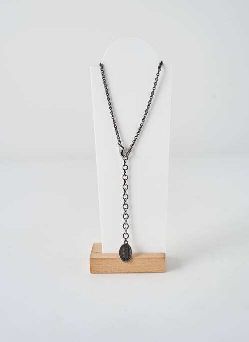 Collier ornement oxyde de zirconium noir KONPLOTT femme