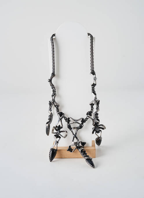 Collier ornement oxyde de zirconium noir KONPLOTT femme