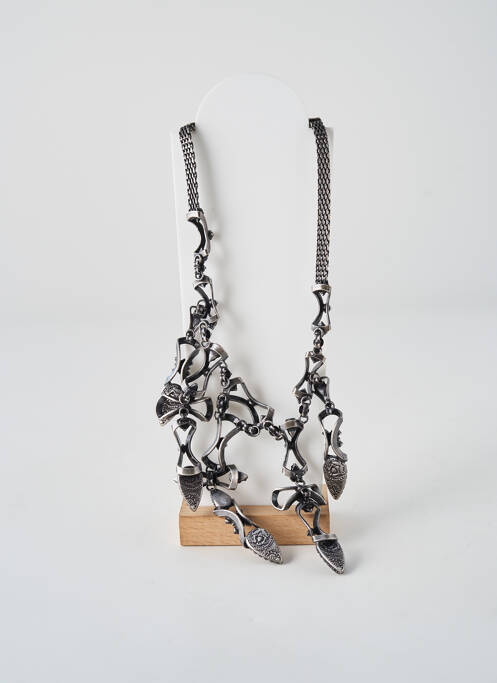 Collier ornement oxyde de zirconium noir KONPLOTT femme