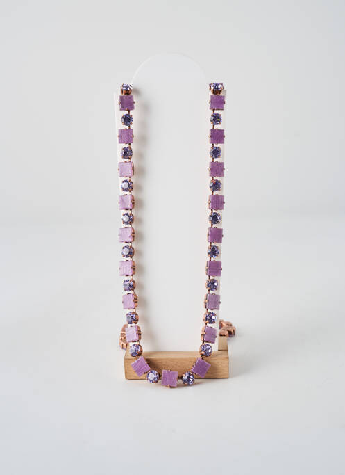 Sautoir ornement oxyde de zirconium violet KONPLOTT femme