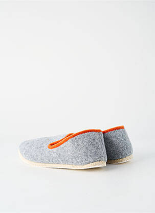 Chaussons/pantoufles bout rond bout rond gris RONDINAUD unisexe