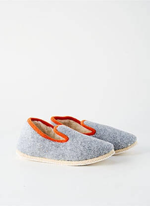 Chaussons/pantoufles bout rond bout rond gris RONDINAUD unisexe