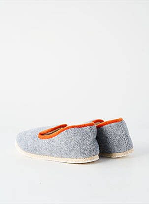 Chaussons/pantoufles bout rond bout rond gris RONDINAUD unisexe