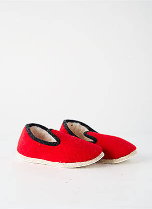 Chaussons/pantoufles bout rond bout rond rouge RONDINAUD unisexe