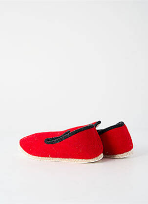 Chaussons/pantoufles bout rond bout rond rouge RONDINAUD unisexe