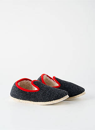 Chaussons/pantoufles bout rond bout rond gris RONDINAUD unisexe