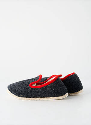 Chaussons/pantoufles bout rond bout rond gris RONDINAUD unisexe