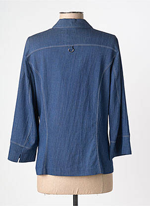 Veste casual col tailleur bleu GUY DUBOUIS femme