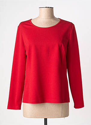 Top tissage crêpe manches longues rouge MERI & ESCA femme