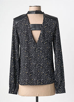 Top coupe cintrée manches longues noir MORGAN femme