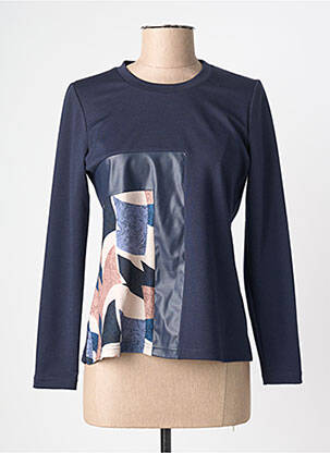 Top stretch manches longues bleu MERI & ESCA femme