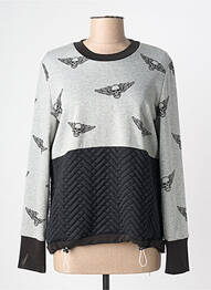 Sweat-shirt stretch manches longues gris MERI & ESCA femme