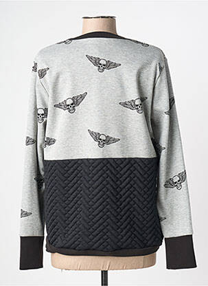 Sweat-shirt stretch manches longues gris MERI & ESCA femme