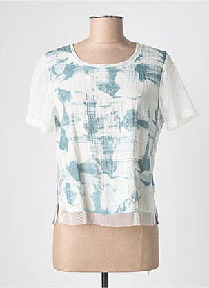Top tissage crêpe manches courtes vert MERI & ESCA femme