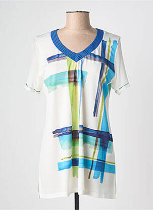 Tunique manches courtes coupe cintrée bleu IMPULSION femme