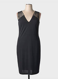 Robe mi-longue sans manche sans manche noir MERI & ESCA femme