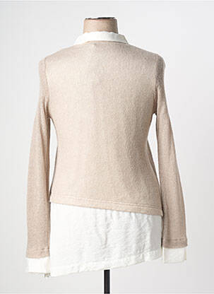 Pull tunique manches longues manches longues beige MADO ET LES AUTRES femme