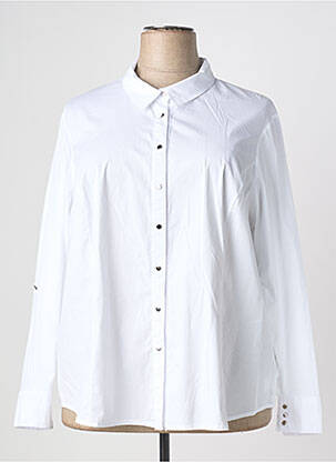 Chemisier coupe droite manches longues blanc MERI & ESCA femme
