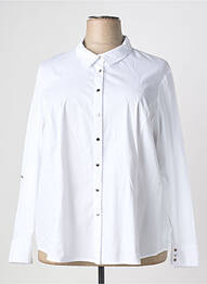 Chemisier coupe droite manches longues blanc MERI & ESCA femme