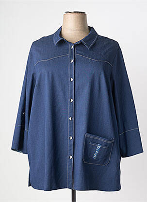 Veste casual coupe droite bleu GUY DUBOUIS femme
