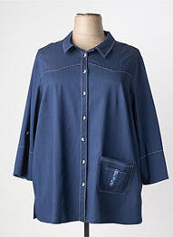 Veste casual coupe droite bleu GUY DUBOUIS femme
