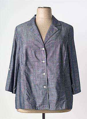 Blazer fermeture boutonnée sur le devant bleu FRANCE RIVOIRE femme