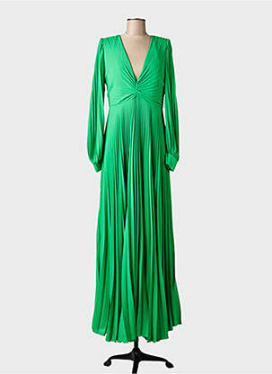 Robe longue manches longues manches longues vert ORNELYS femme