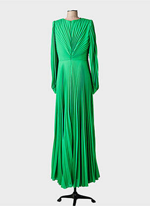 Robe longue manches longues manches longues vert ORNELYS femme