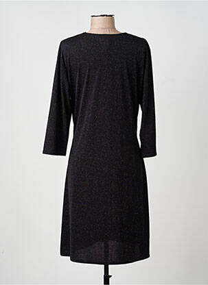 Robe mi-longue manches 3/4 manches 3/4 noir FILLE A SUIVRE femme