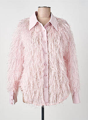 Chemisier coupe droite manches longues rose NEVADA LOVE femme