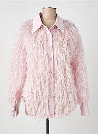 Chemisier coupe droite manches longues rose NEVADA LOVE femme