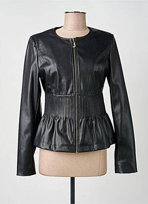 Veste simili cuir coupe cintrée noir LIU JO femme
