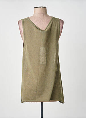 Top col v sans manche vert RIANI femme