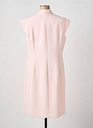 Robe mi-longue manches courtes manches courtes rose CARA LOTTI femme