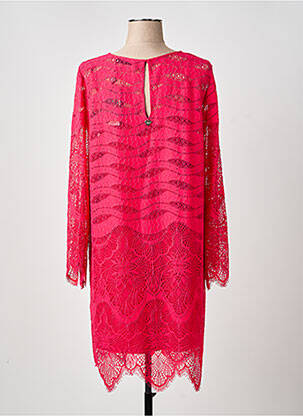 Robe mi-longue manches longues manches longues rose TWINSET femme