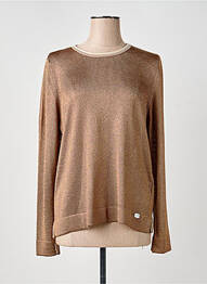Pull col rond manches longues marron CINZIA CALDI femme